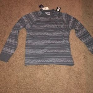 Brand New Long-Sleeved Henley Tee, Size XL